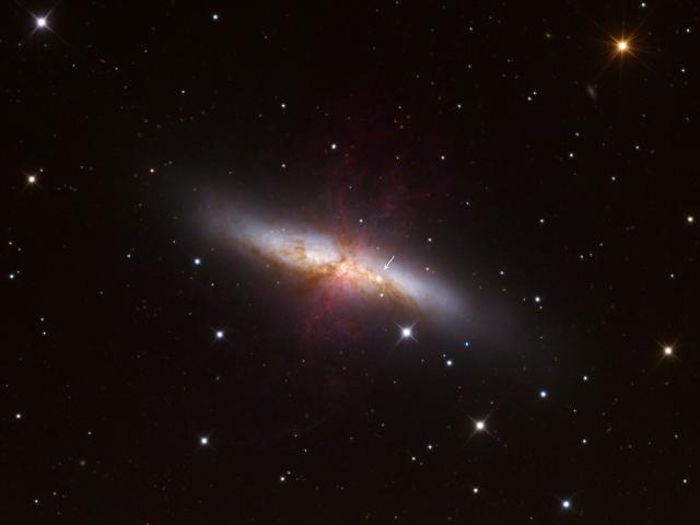 Bright Supernova in M82