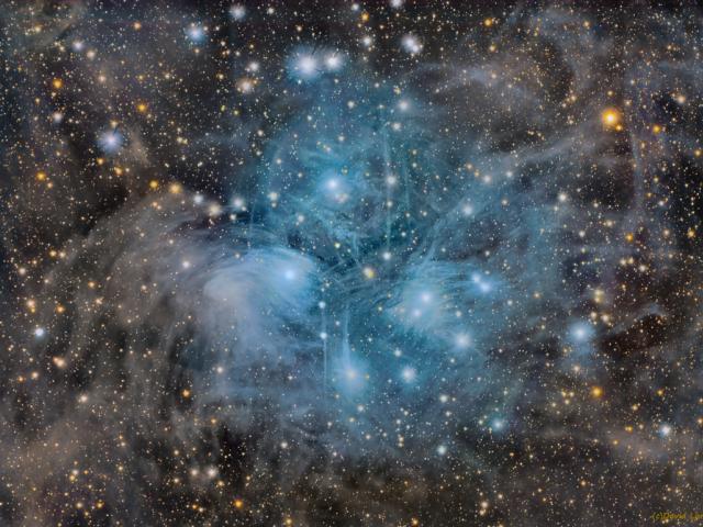 The Pleiades Deep and Dusty