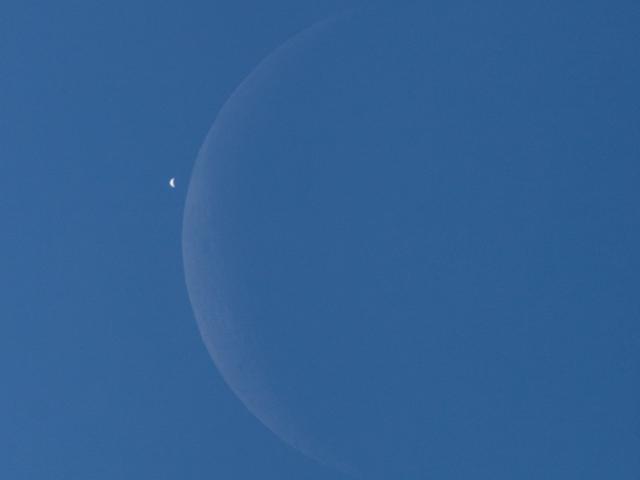 Daytime Moon Meets Morning Star