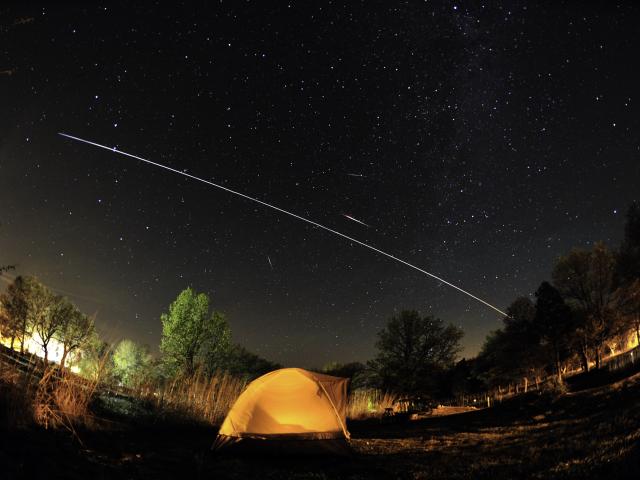 Camelopardalids and ISS
