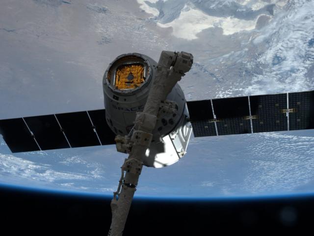 The Space Station Captures a Dragon Capsule