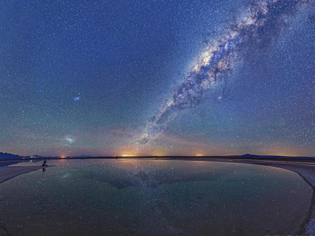 Milky Way above Atacama Salt Lagoon