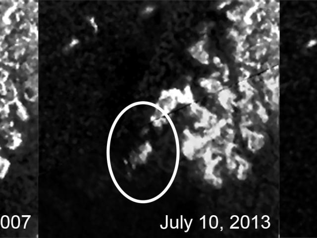 Mysterious Changing feature on Titan