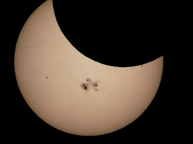 Sunspots and Solar Eclipse