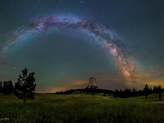 Milky Way over Devils Tower