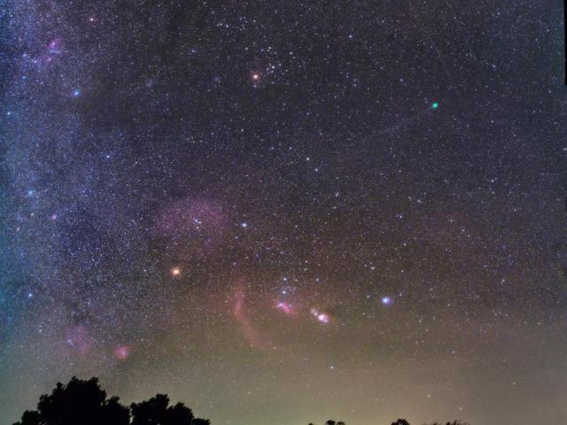 Comet Lovejoy in a Winter Sky