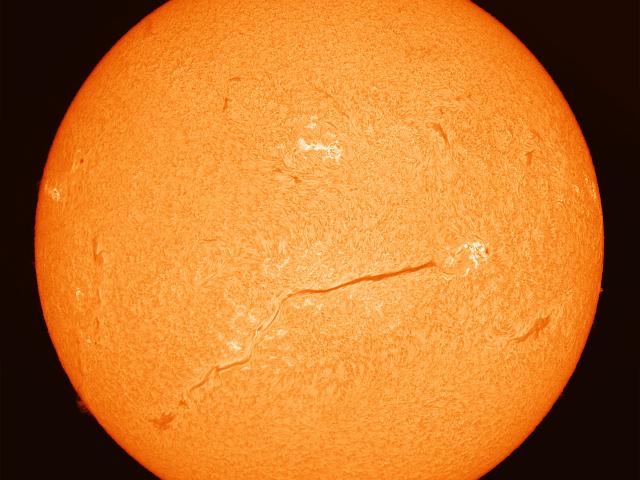 An Extremely Long Filament on the Sun