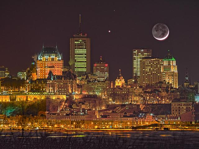 Moon-Venus-Mars Skyline