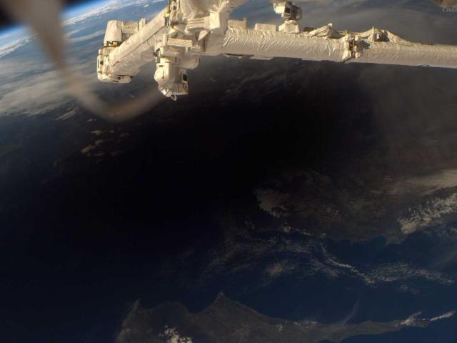 Earth During a Total Eclipse of the Sun