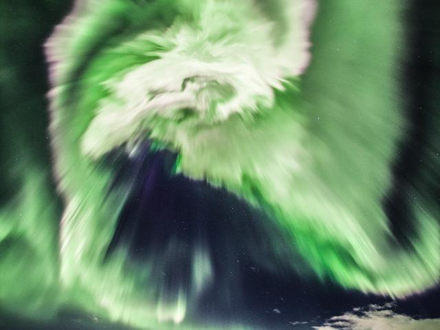 A Spiral Aurora over Iceland