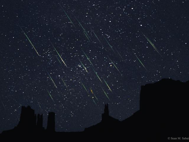Leonids Over Monument Valley