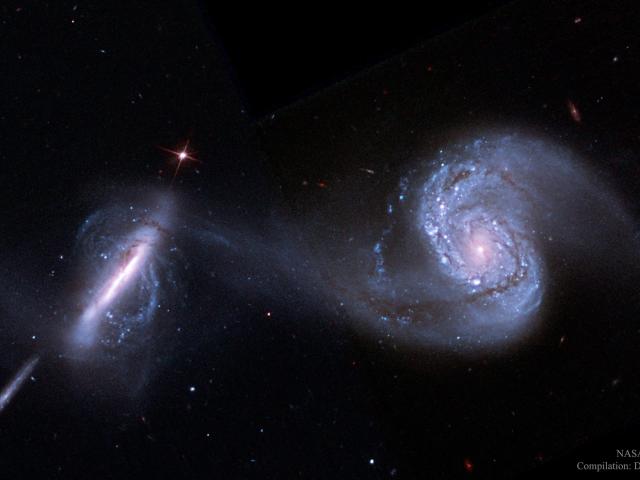 Arp 87: Merging Galaxies from Hubble