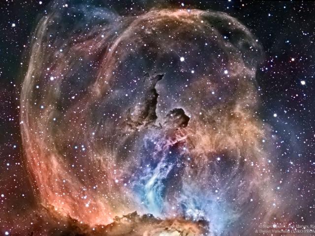 NGC 3576: The Statue of Liberty Nebula