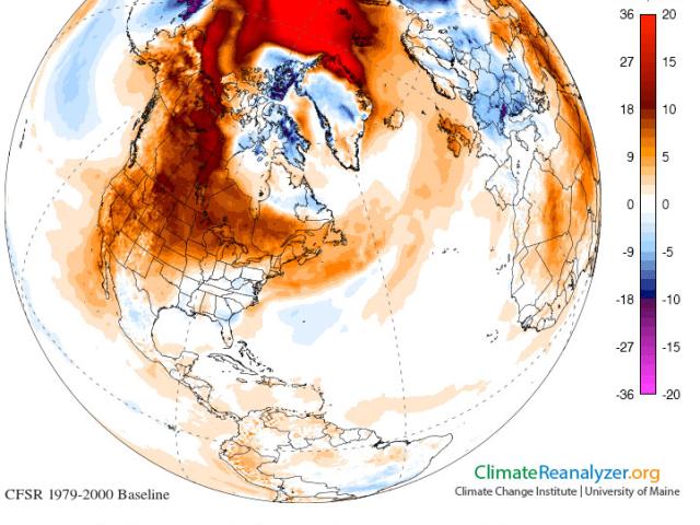 Cold Weather Delayed over North America