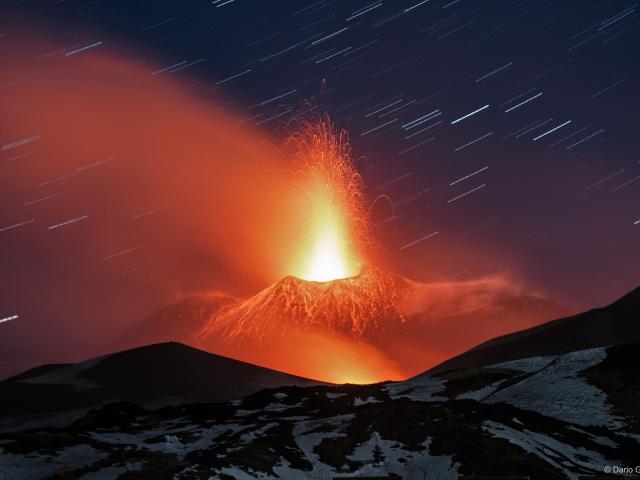 Mt. Etna Lava Plume