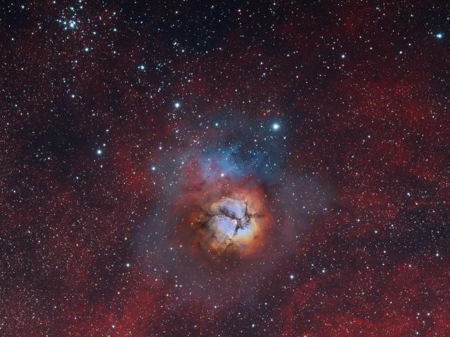 Composite Messier 20 and 21