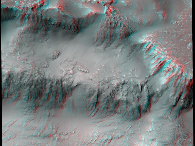 3D Lava Falls of Mars
