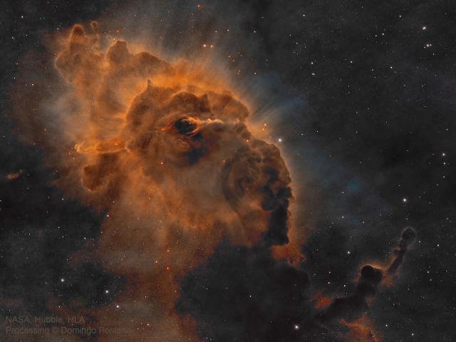HH 666: Carina Dust Pillar with Jet