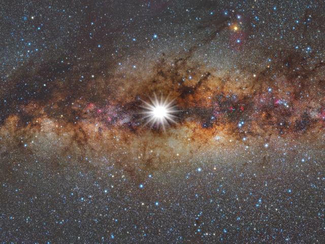 Solstice Sun and Milky Way