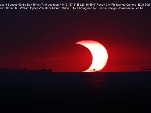 A Partial Eclipse Over Manila Bay