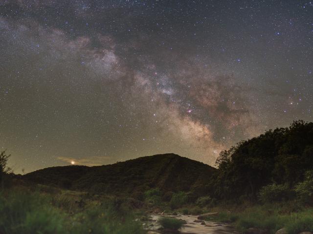 Countryside Mars and Milky Way