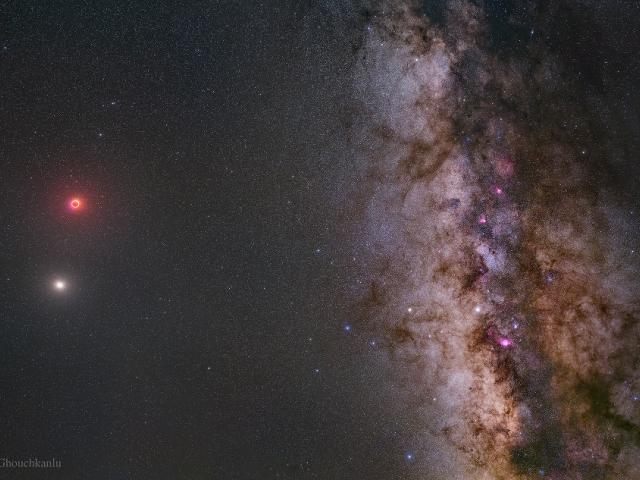 Moon, Mars, and Milky Way