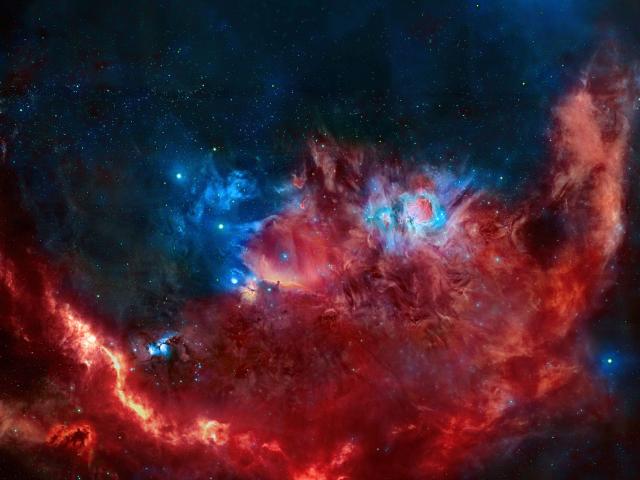 Orion in Red and Blue