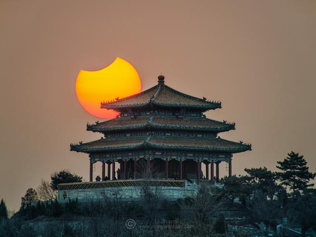Partial Eclipse over Beijing