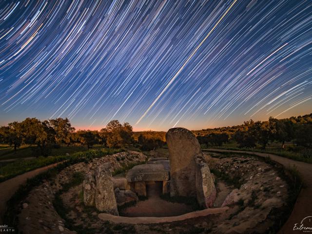 Star Trails and the Equinox Sunrise