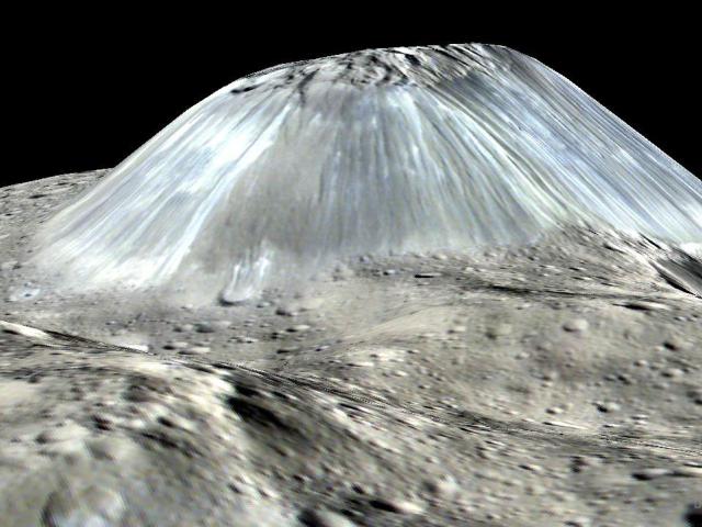 Unusual Mountain Ahuna Mons on Asteroid Ceres