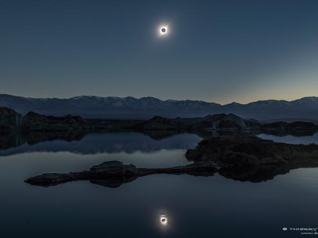 A Total Solar Eclipse Reflected