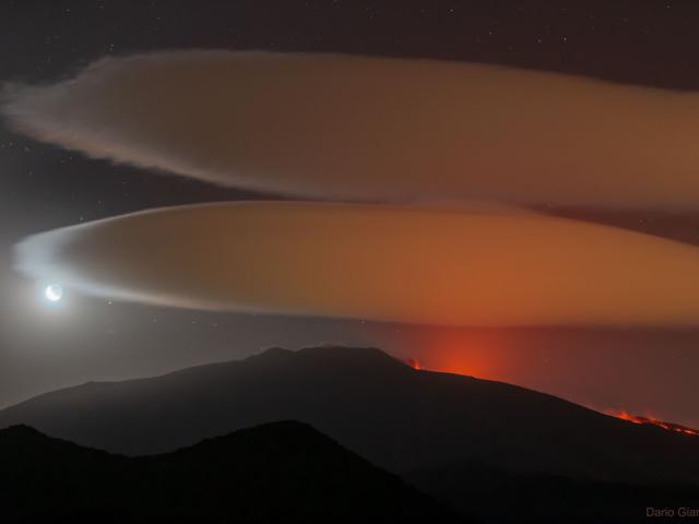 Lenticular Clouds over Mount Etna