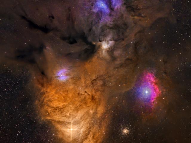 Dark Dust and Colorful Clouds near Antares