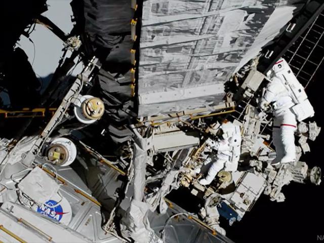 All Female Spacewalk Repairs Space Station