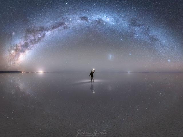 Night Sky Reflections from the Worlds Largest Mirror