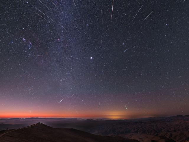 Geminid Meteors over Chile
