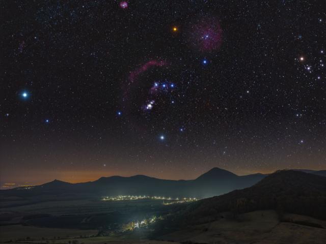 Orion over the Central Bohemian Highlands