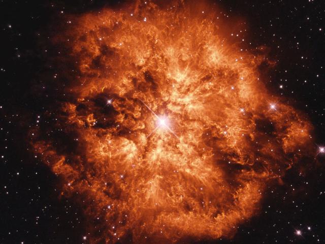Wolf Rayet Star 124: Stellar Wind Machine