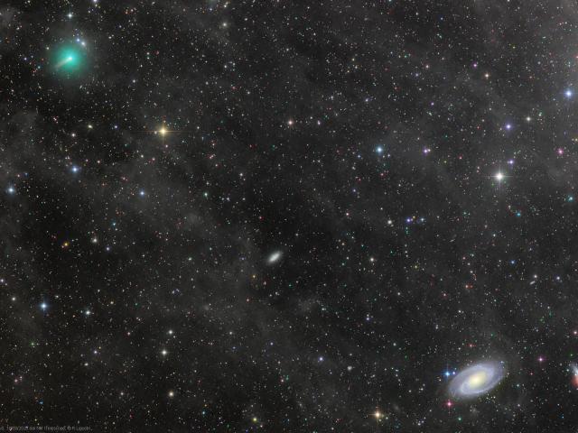 Comet ATLAS and the Mighty Galaxies