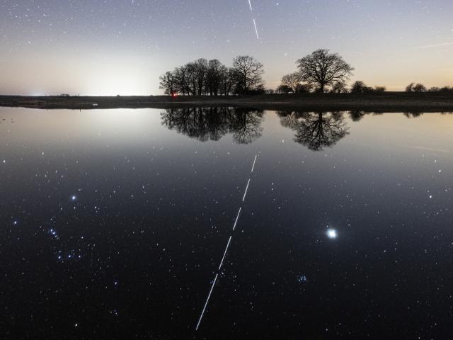 Reflecting the International Space Station
