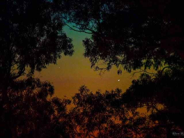 Mercury Meets Crescent Venus