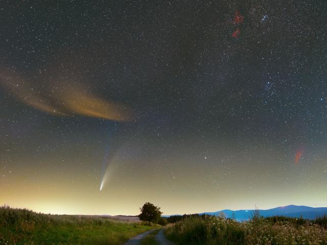 Comet NEOWISE and Nebulae