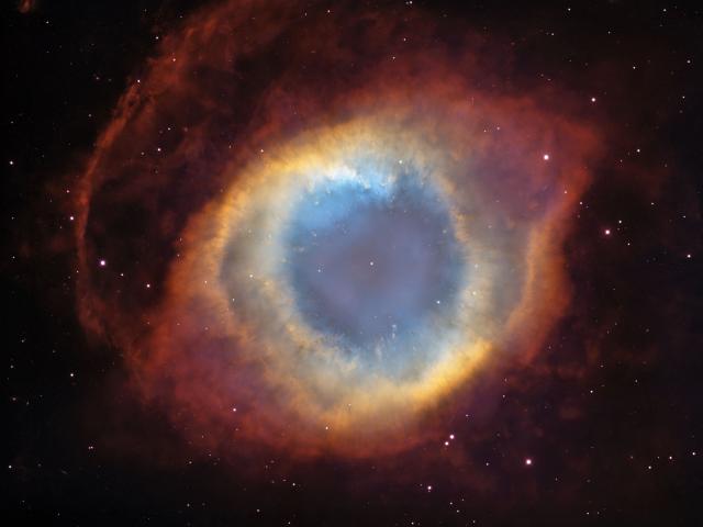 The Helix Nebula from Blanco and Hubble