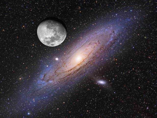 Moon over Andromeda