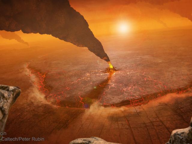 Venusian Volcano Imagined