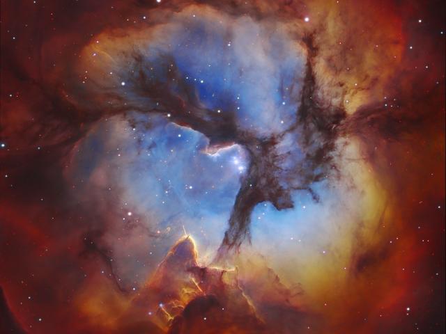 In the Center of the Trifid Nebula