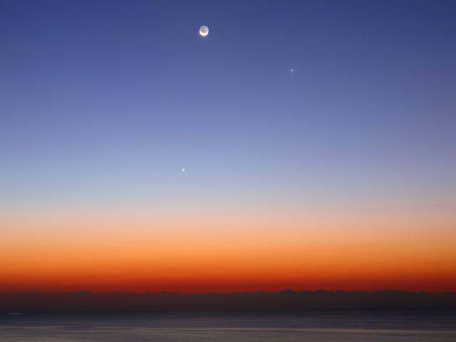 Venus, Mercury, and the Waning Moon
