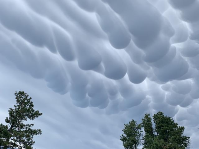 Mammatus Clouds over Mount Rushmore