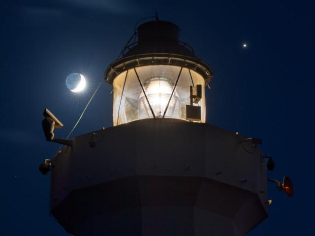 Great Conjunction over Sicilian Lighthouse