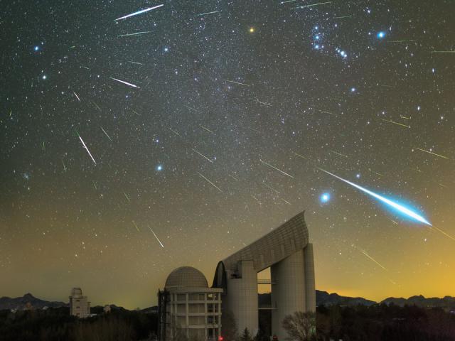 Geminid Meteors over Xinglong Observatory